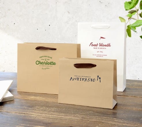 クラフト紙袋へ