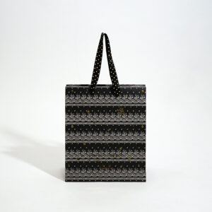 ドット柄リボンを使った紙袋