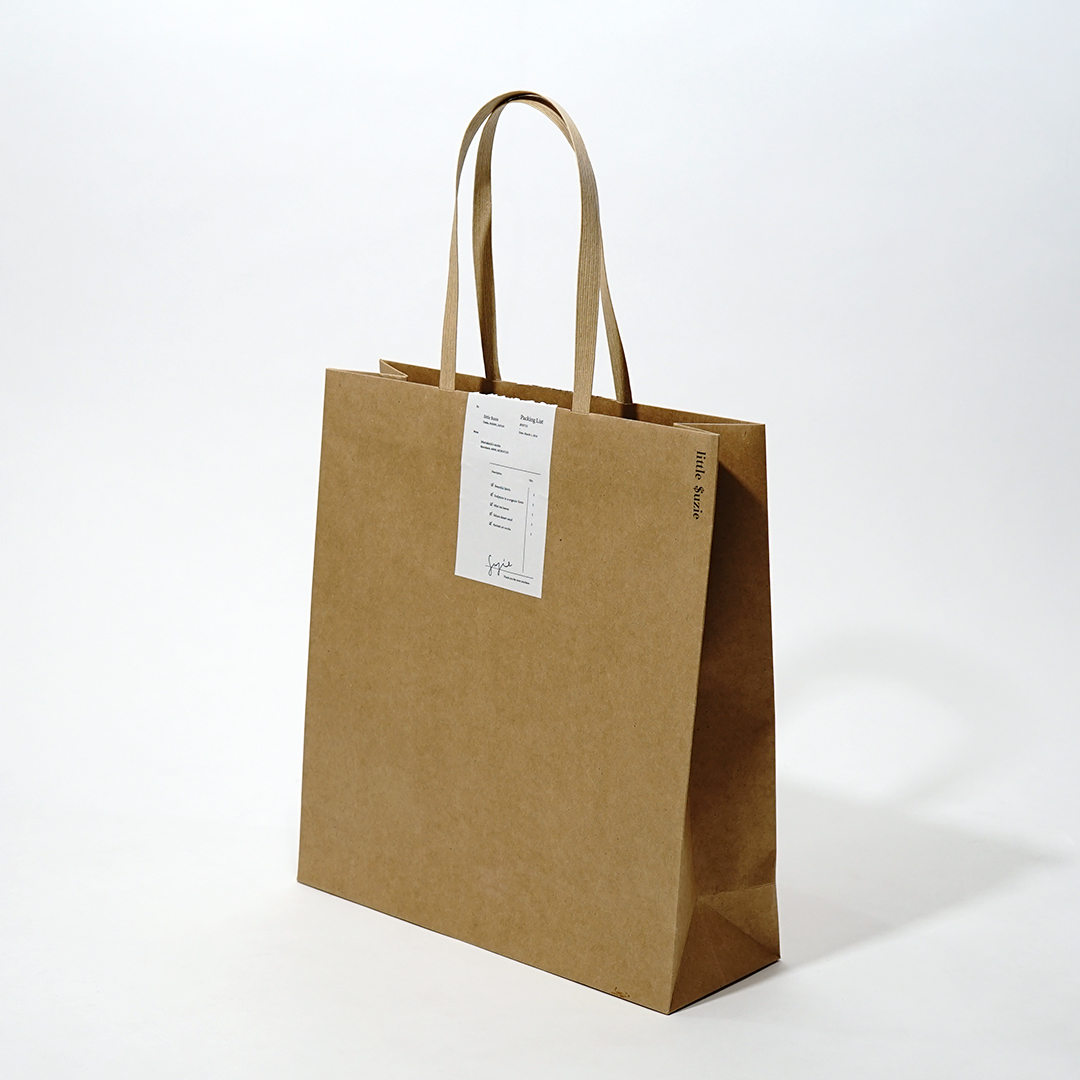 張りのあるクラフト紙で大人ナチュラルな紙袋を読む