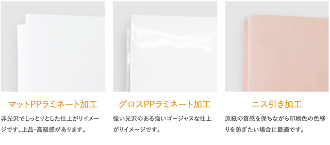 表面加工を比べて見た