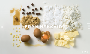 LaLaLacookie公式サイトの原材料とユニークな形を紹介する画面イメージ