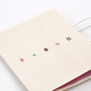 棹菓子のイラストの可愛らしい色合いをフルカラー印刷で表現した、老舗和菓子屋のオリジナル紙袋