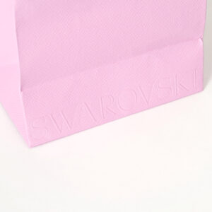 高級クリスタルブランドの、天然石のようなエンボス加工が施された高級感のあるオリジナル紙袋