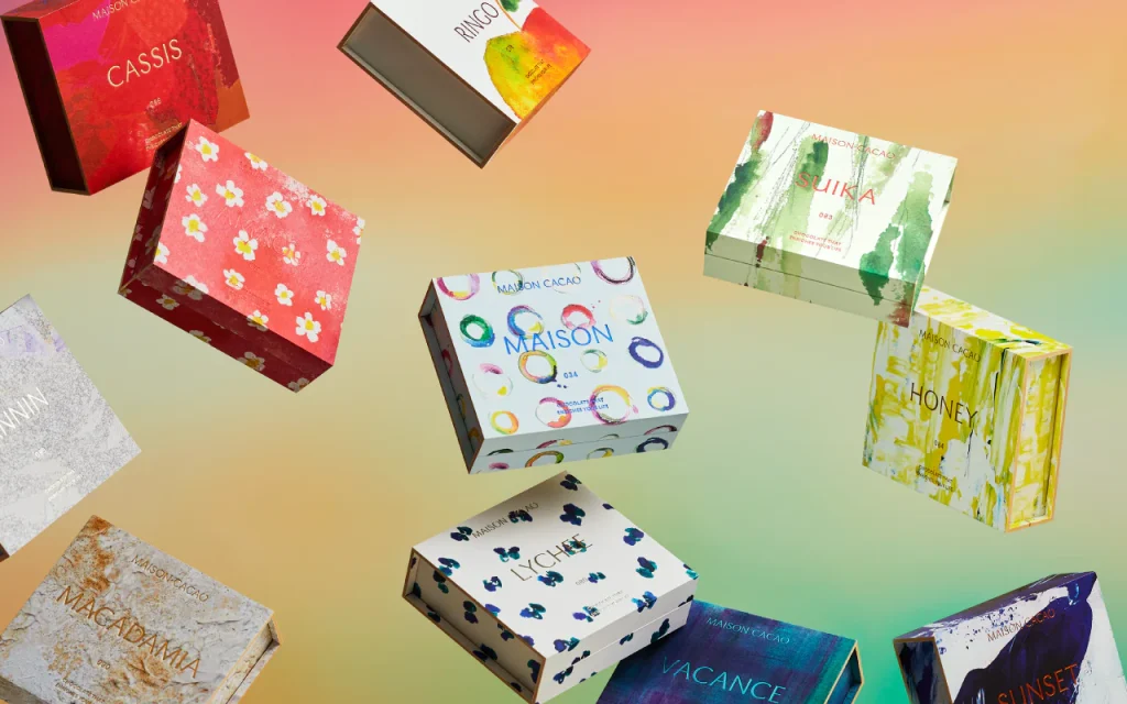 アロマ生チョコレートブランドの2023年コレクションテーマ「COLOR」のビジュアル