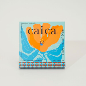 色鮮やかな花の絵がフルカラー印刷された、人気スイーツブランドの華やかなオリジナルボックス