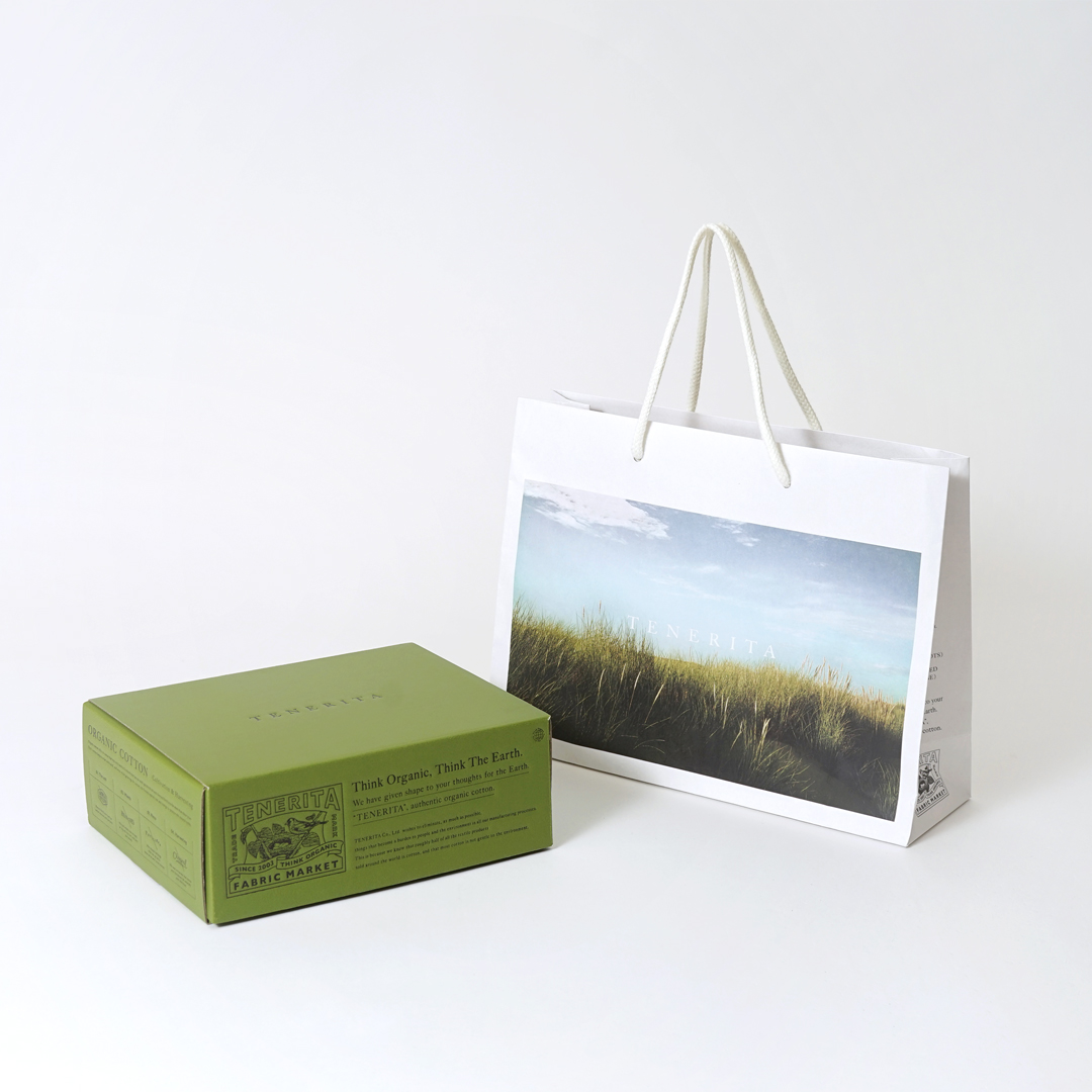 自然環境への優しさをどこまでも追求するファブリックブランドのパッケージ