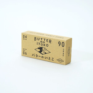 話題を呼んだお菓子ブランドの、ロゴにブラックの箔押しとデボス加工を施したオリジナルボックス