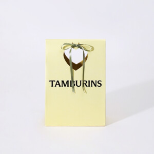 コスメで人気の小判抜きとリボンの限定オリジナル紙袋　正面