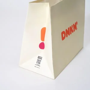 マチ部分にQRコードが印刷されたオリジナル紙袋