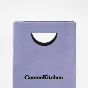 オーガニックコスメショップのカラフルな小判抜きが可愛いオリジナル紙袋