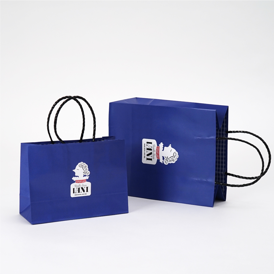 「香水」をコンセプトにした、バニラスイーツブランドのオシャレな紙袋